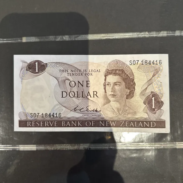$1 ONE DOLLAR NZ New Zealand 1967 Series BANK NOTE Dick Wilks 💲 1967 - 1982