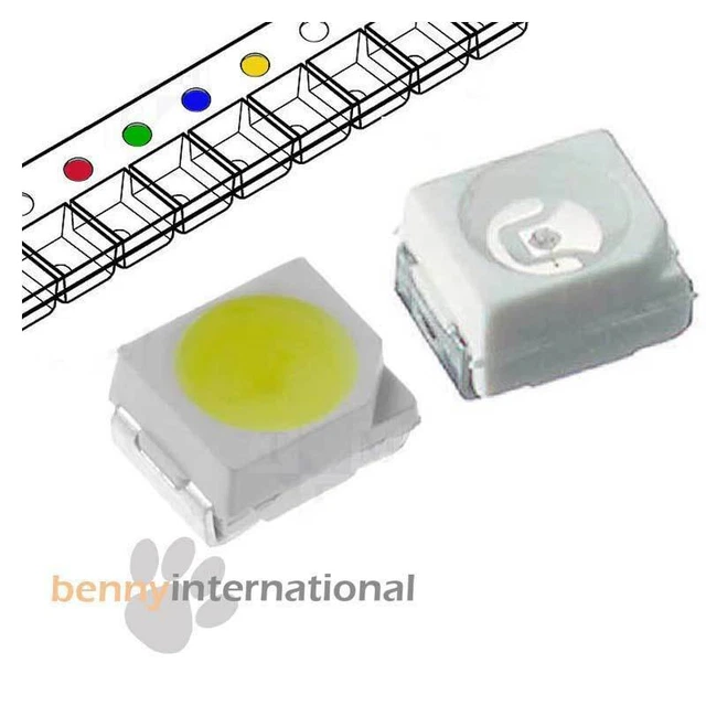 3528 LED Red Blue Yellow Warm White Green Purple 1... - Grandado