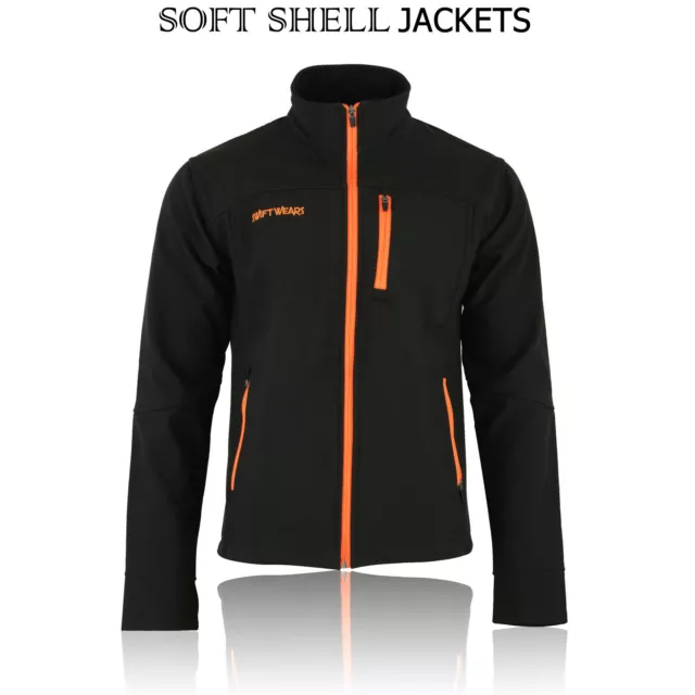 Soft Shell Fleece Lined Waterproof Windproof Outdoor Work Jacket Golf Men's 3