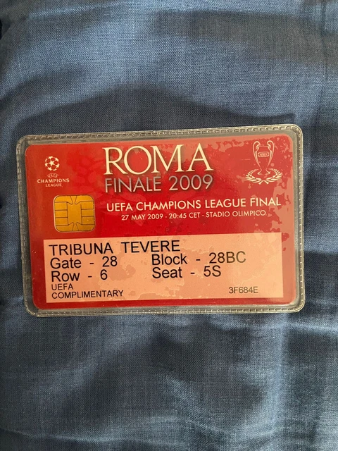 Biglietto Finale Champions League Roma 2009; ‘Rome 2009’ Champions Final Ticket