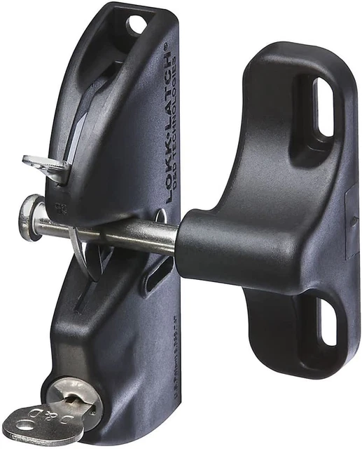 V6201 LTCH BLK N346-201 4-9/16" Lokklatch Automatic Keyed Gat