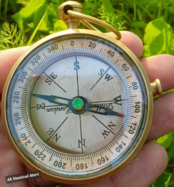 Antique Vintage brass compass 3 Nautical dollond london compass Collectible