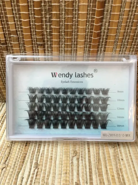 Wendy Individual Lashes 8-16mm Black Cluster Eyelashes 0.07mm