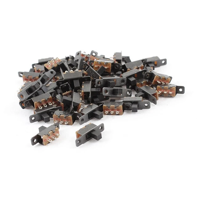 55 Pcs 3 Terminals PCB Mount 2 Position 1P2T  Slide Switch M7T2