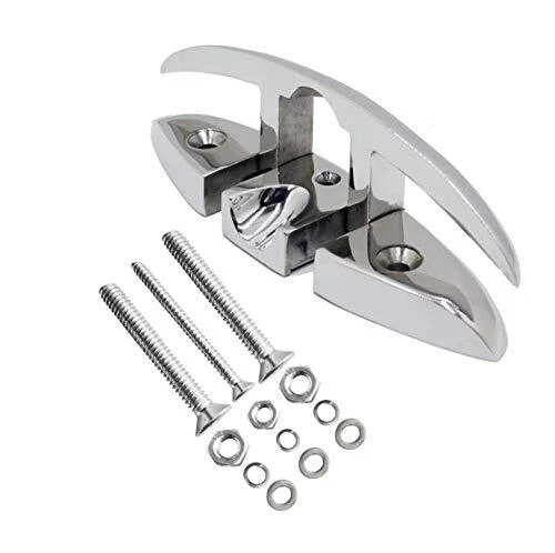 6 Inch (155MM) Boat Folding Cleat Dock Deck Flip Up Flush Mount