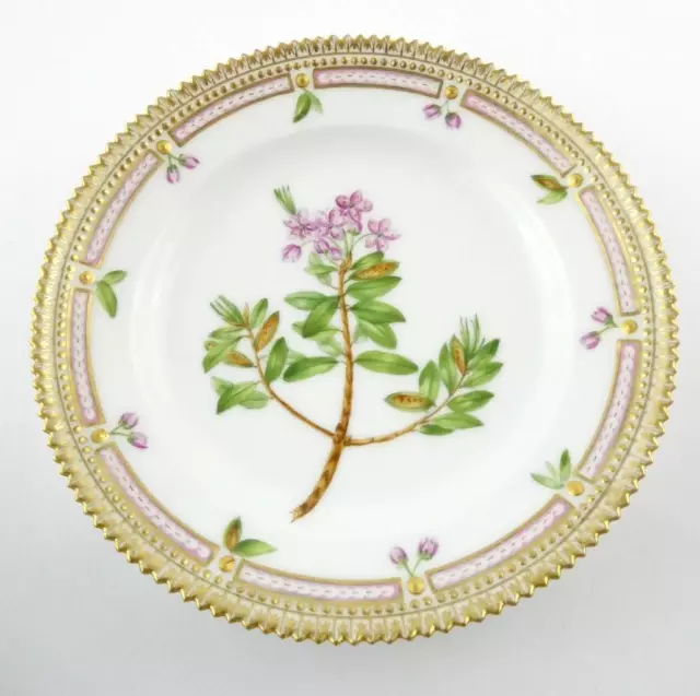 Ancien Royal Copenhagen Flora Danica Salade Plaque 3573 Main Peint Ledum