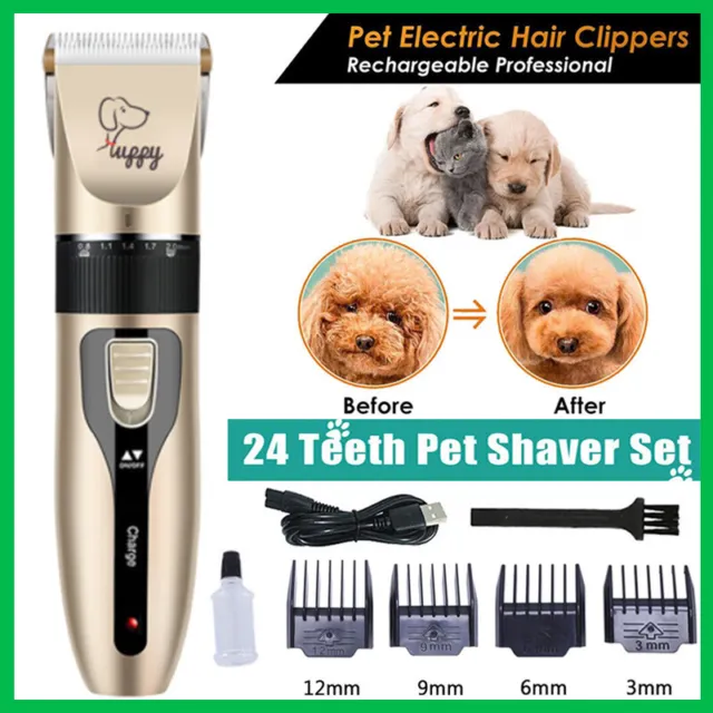 Professional Pet Clippers Dog Cat Animal Kit For Hair Grooming Cordless Trimmer