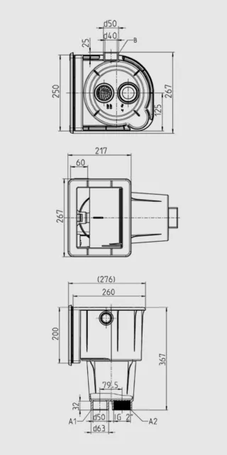 Poolskimmer Skimmer de piscina Praher Typ M5 DeLuxe para liner 2