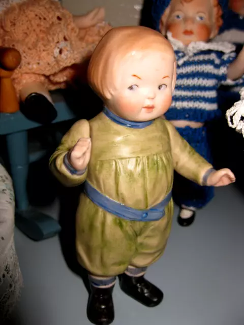 unbekannte Porzellan-Puppe 12 cm (evtl.Heubach) Samml-Auflösung