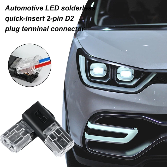Led Connector 2 Pin Mini COMPACT 2 PIN LED Wire Connectors - 30 Pieces No Stripping Adapter LED ...