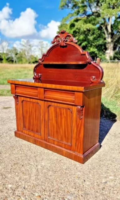 Antique Victorian Chiffonier Sideboard - Regency Cabinet Cupboard - Mahogany