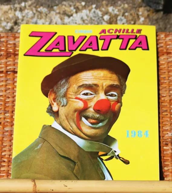 Vintage programme du cirque Achille Zavatta de 1984