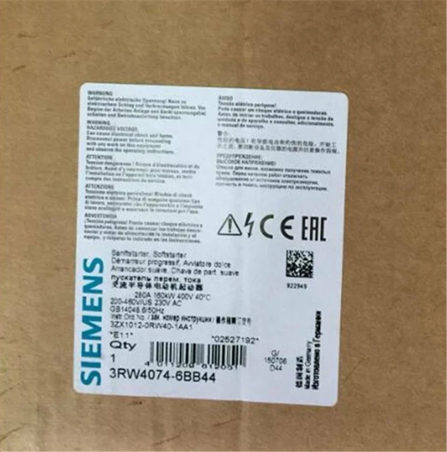 1PZ SIEMENS avviamento morbido 3RW4074-6BB44 NUOVO