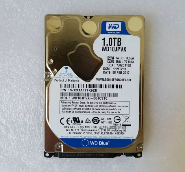 Western Digital WD10JPVX 1TB 5400RPM 2.5" SATA Laptop Hard Drive for ps3 ps4