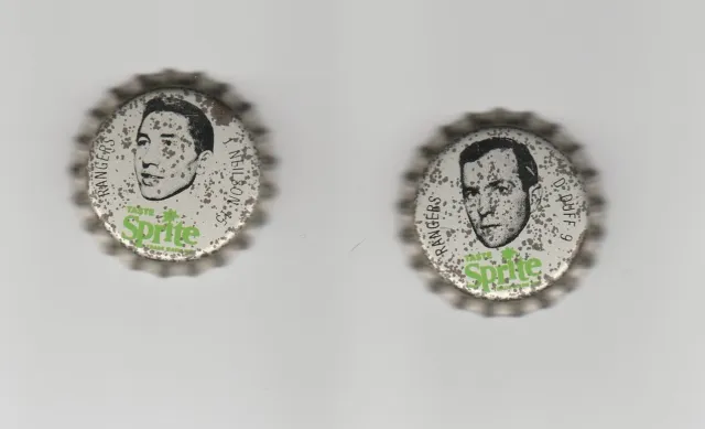 1964-65 Unused Sprite Bottle Caps, 2 Ny.rangers, Duff / Neilson, Vg
