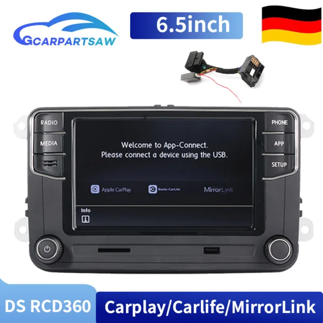 Carplay DS RCD360 Android Auto Bluetooth Autoradio Nach 2010 Für VW Golf Passat