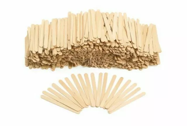 50 Wooden Craft Stick Paddle Pop Popsicle Ice Cream Sticks Coffee Stirrers 15cm 2