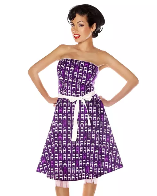 Retrolicious Dress Strapless 1950s Retro Pinup Rockabilly Party Dress