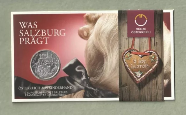 2014; Salzburg, 10 Euro Ag "Salzburg prägt" (SAZ3118) , ANK Nr.25, Erh.: hgh