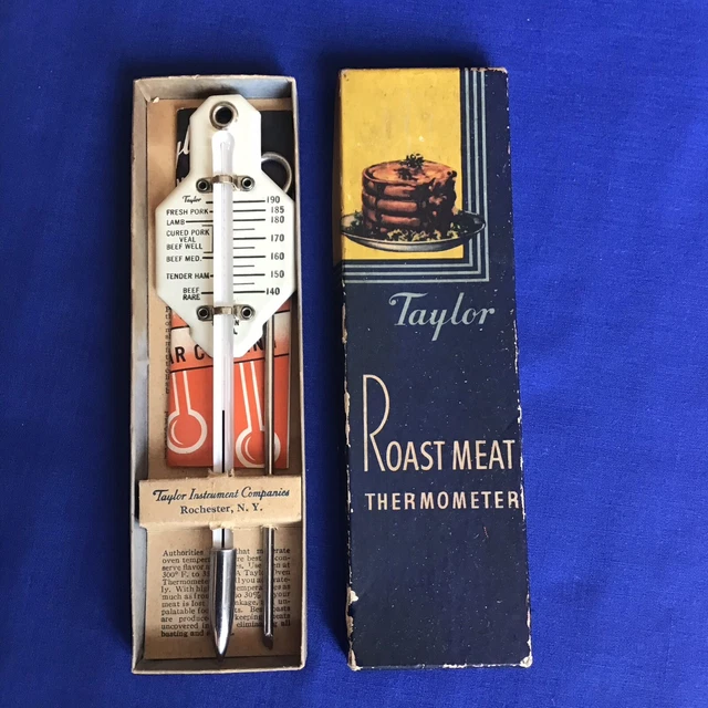 VINTAGE TAYLOR ROAST Meat Thermometer 5936 Complete In Box With