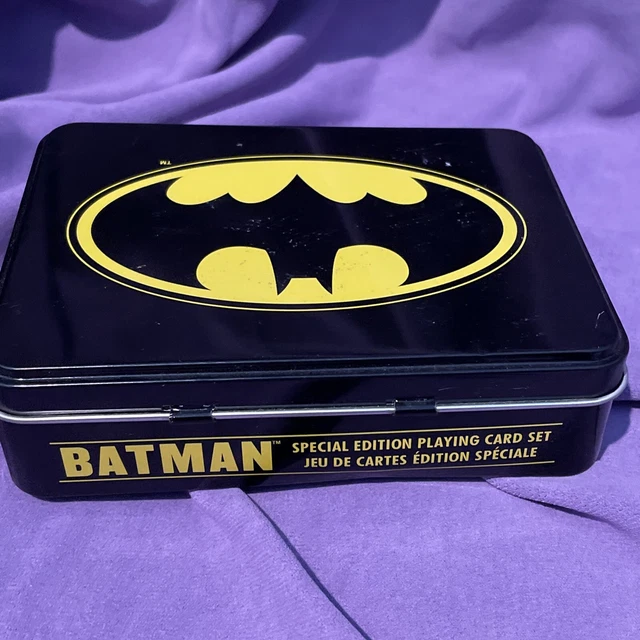 Batman Playing Cards 2 Decks Special Edition Collector's Tin DC Comics COMPLETE