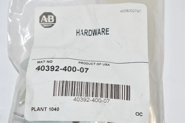 New Allen Bradley 40392-400-07 Hardware Acessory Kit