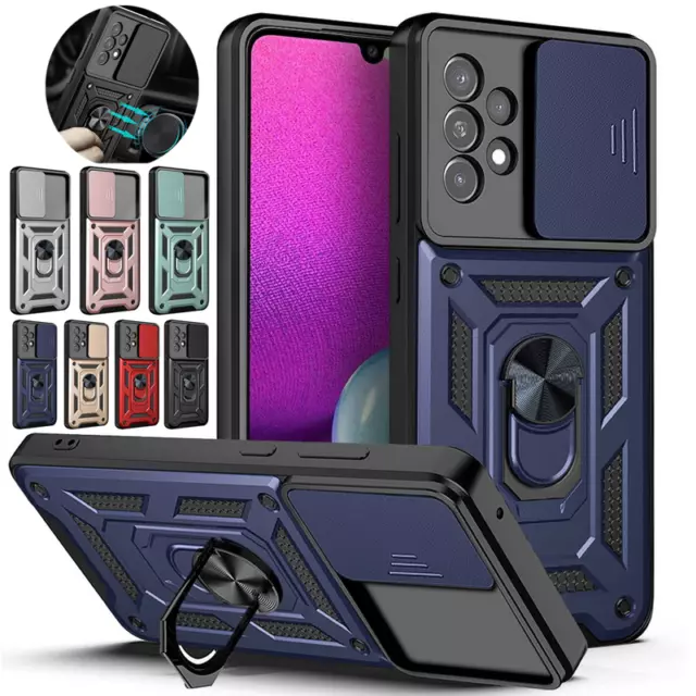 Premium Panzer Hülle für Samsung S24 S23 S22 Ultra A54 A14 A53 A52S Ständer Case