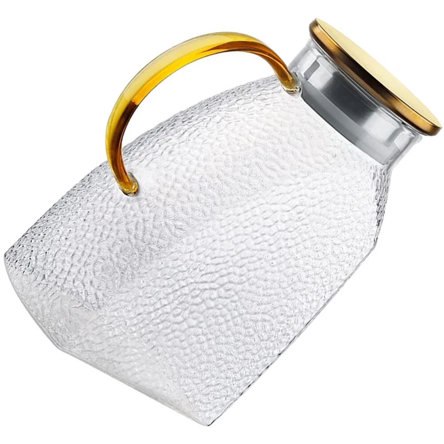 Brocca In Vetro Da 32 Once Con Coperchio Ermetico - Caraffa Graduata Per Latte, Acqua, Succhi E Bevande Fredde - 2