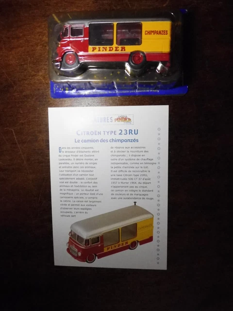 DIREKT COLLECTION PINDER N°30 Fourgon Citroën 23 RU Chimpanzés de1957 EUR 65,00 - FR