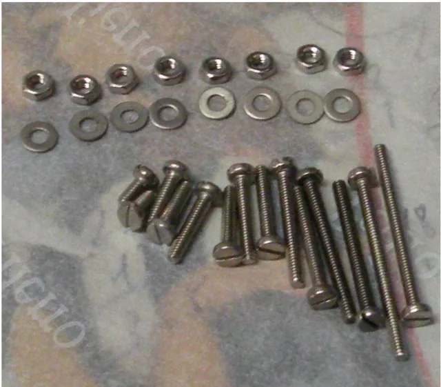 THORENS HEADSHELL CARTRIDGE SCREWS D2x 4,6,8,12,16,20&25