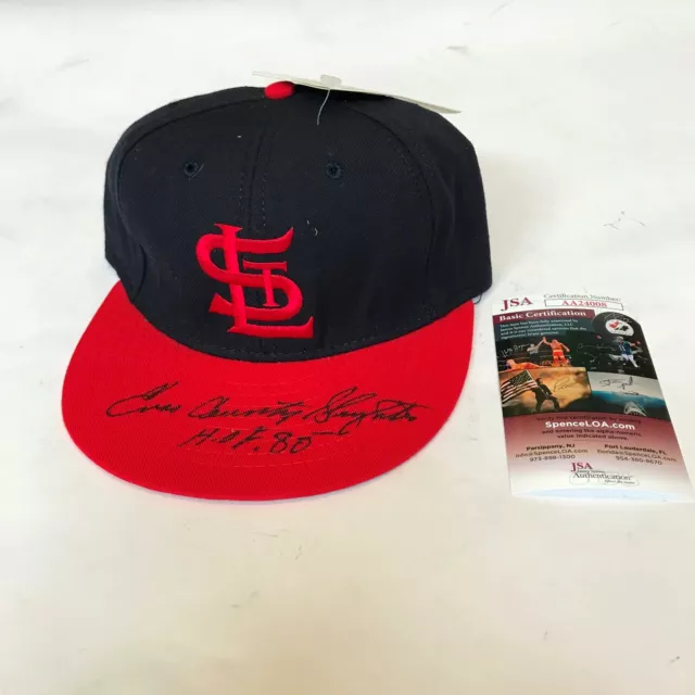 Enos Country Slaughter Hall Of Fame 1985 Signed St. Louis Cardinals Hat JSA COA