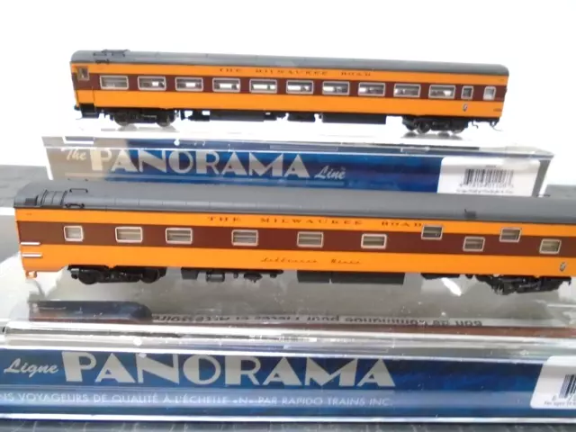 2 Rapido N Scale Panorama Milwaukee Sleper & Coach High Detail Metal Wheels MIB