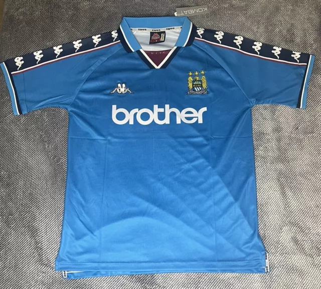 Manchester City Remake 1997-1999 Home Shirt Size Medium Brand New Remake