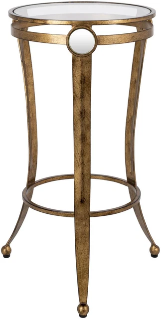 Surya Midford Modern Glass And Metal Side Table MFD-001