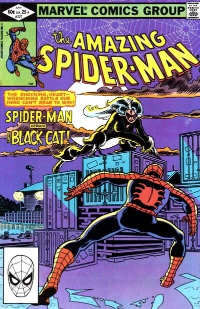 AMAZING SPIDER-MAN #227 VG, Black Cat, Direct Marvel Comics 1982 Stock Image