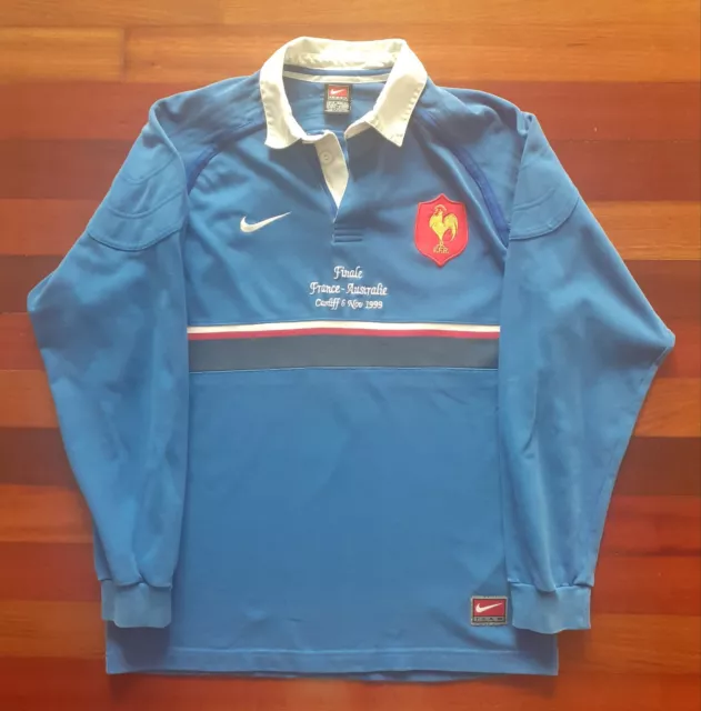 Frankreich Rugby Shirt 1999 Nike Trikot Trikot Weltmeisterschaft Finale Medium