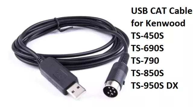 FTDI USB CAT Cable for Kenwood TS-450S TS-690S TS-790 TS-850S TS-950S DX