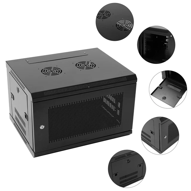 6U SERVER CABINET Network Rack Vented Enclosure Locking Door Durable ...