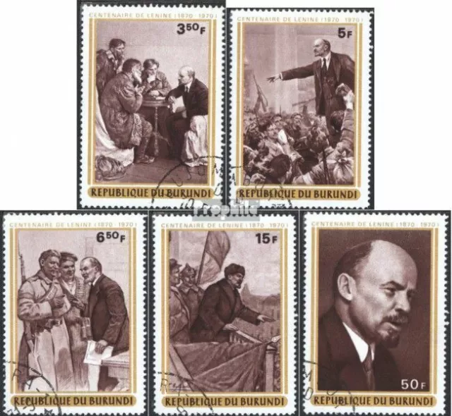 Burundi 685A-689A (kompl.Ausg.) gestempelt 1970 100. Geburtstag W. I. Lenin