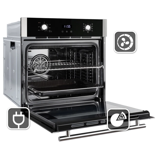 Four encastrable 60 cm 70L Gril Circulation de l'air Air chaud Fonction pizza 4