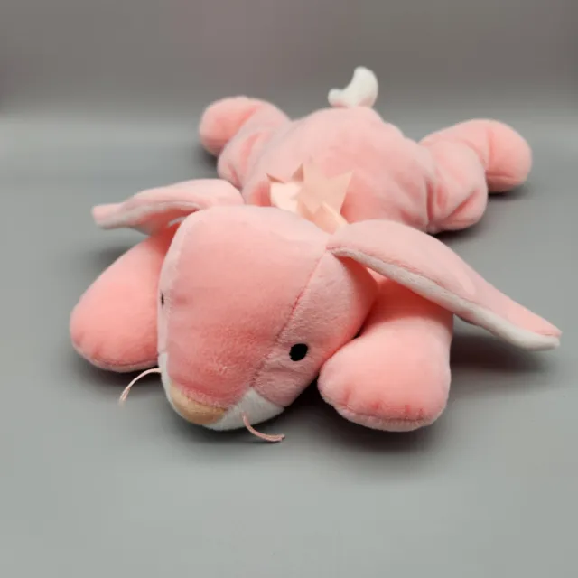 Ty Pillow Pals Pink Carrots Bunny Rabbit Plush 14" Stuffed Animal Toy 1996 VTG