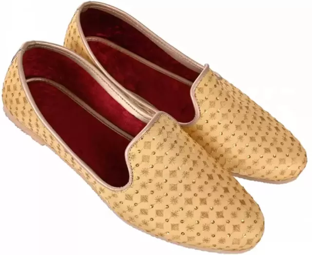 Uomo Jutti Stile Etnico Mojari Khussa Matrimonio Jaipur Scarpe Basse Taglia US