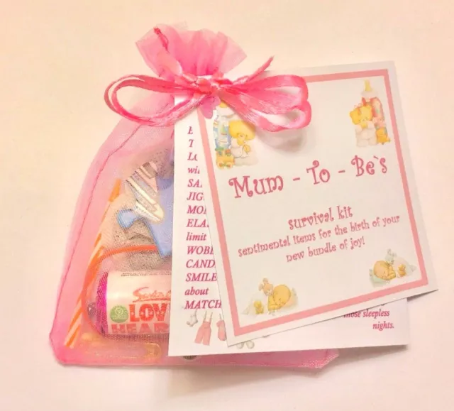 Mum Mummy To Be Survival Kit Present Pregnancy Shower Favour Gift Bags UK