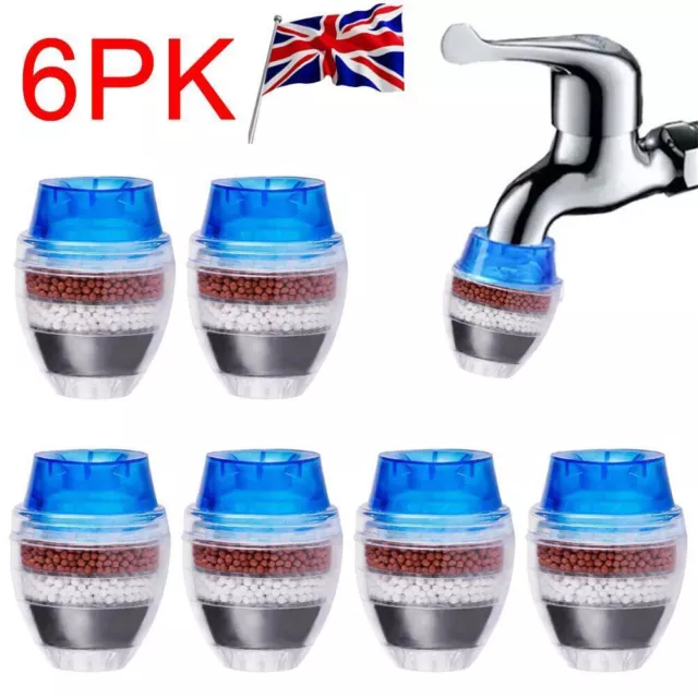 6PK Carbon Clean Filter Kitchen Tap Water Purifier Home Coconut Cartridge Faucet