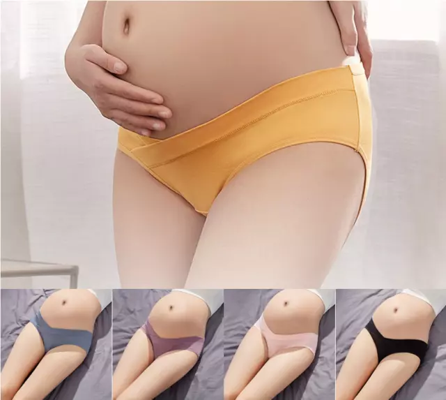 Maternity Underwear Cotton Maternity Low Waist Panties Breathable Under The Bump