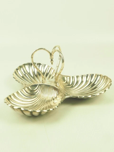 Daniel & Arter Piatto Argento Conchiglia Bon Bon Dish c.1900-1920