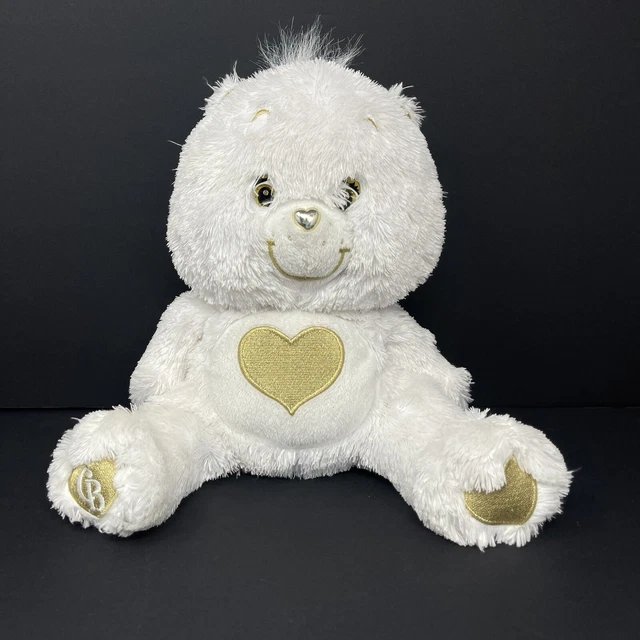 CARE BEAR HEART of Gold Plush Bear White Swarovski 25th Anniversary