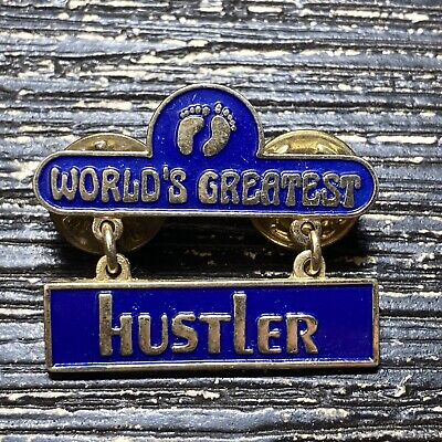 Worlds Greatest Hustler Collectible Pin Lapel EUC K98