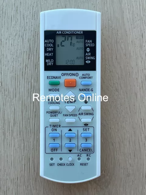 Panasonic Replacement Air Conditioner Remote Control ECONAVI Inverter NANOE-G