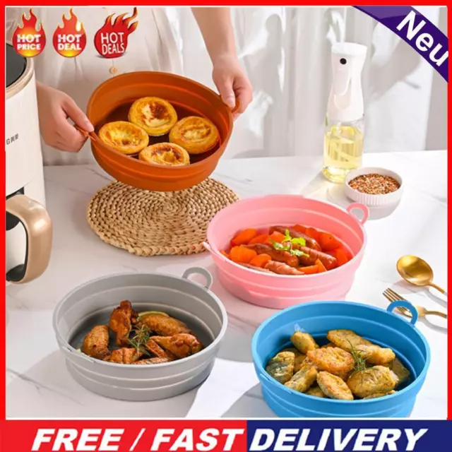 Silicone Air Fryer Plate Non-stick for Home Kitchen Oven Steamer Cooker Gadgets